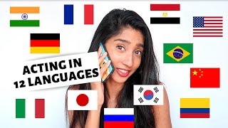 Polyglot Acting in 12 LANGUAGES  Guess Where I Am From [upl. by Atikel]