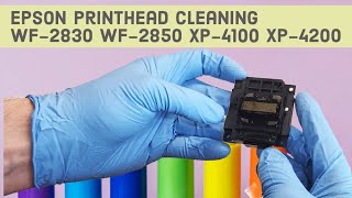 Manually Cleaning EPSON WF2850 Printhead XP4100 XP4105 XP4200 WF2830 [upl. by Kellby550]