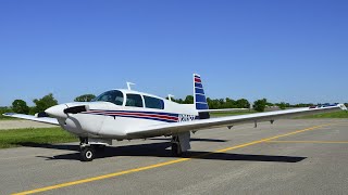 Mooney M20J aircraft review Flight speeds amp Landing with gusty winds [upl. by Nibur984]