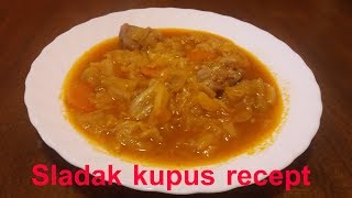 kako skuvati sladak kupus sa mesom recept [upl. by Pardo]