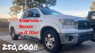 250000 Miles Toyota Tundra Review Everything Broken in 15 Years [upl. by Odilia]