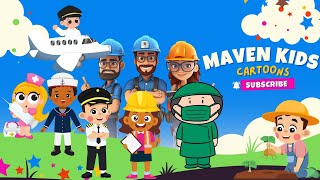 SUPER JOBS SQUADSPELL AND LEARN ABOUT DIFFERENT OCCUPATIONS FOR KIDS FUN EDUCATIONAL CARTOON [upl. by Inajar]