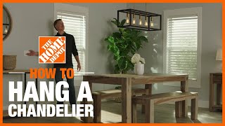 How to Hang a Chandelier with Multiple Lights  The Home Depot [upl. by Biddie997]