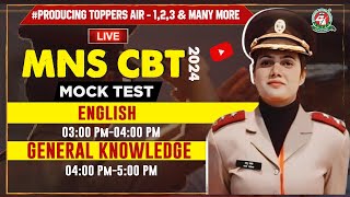 MNS CBT Exam 202425 I quotMock Test  2quot LIVE🔥Class I English amp GK Tutorial 2024 I Best MNS Coaching [upl. by Ardnoik]