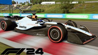 F1 24 GULF WILLIAMS GAMEPLAY an F1 24 Fantasy Livery [upl. by Jansson847]