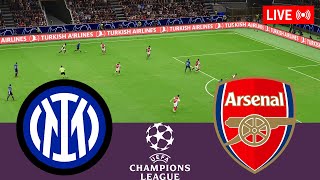 Inter Milan vs Arsenal LIVE UEFA Champions League 2425 Full Match  Simulation Video Games [upl. by Ahsrats]