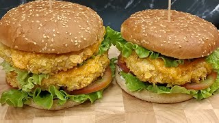 Hamburguesa de Pollo Crujiente Simplemente brutal 💥💥 Crispy chicken [upl. by Abra]