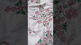 Beautiful hand work computer bed sheet designs short feedshortstriending [upl. by Llerrot]