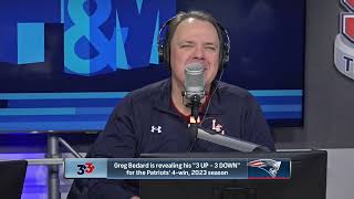 Greg Bedard 3 Up amp 3 Down for Patriots 2023 Season  Felger amp Mazz [upl. by Fiedler]