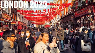 London UK 🇬🇧 Busy Central London Walk on Chinese New Year 2023  4K HDR ▶15 hours [upl. by Anyl494]