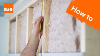 How to insulate amp plasterboard a stud wall [upl. by Novyaj]