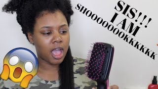 THE BLOW DRYER EVERY NATURAL NEEDS Revlon ONE STEP Hair dryer REVIEW DEMO  Sis  Im SHOOK [upl. by Assirhc]