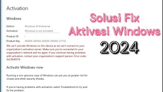 AKTIVASI WINDOWS cant connect to your organization [upl. by Anait]