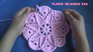 Boina N° 1 tejida a crochet PARTE 1 en punto hojitas paso a paso [upl. by Beghtol]