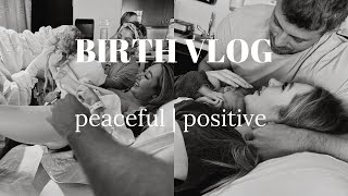 BIRTH VLOG  first time mom peaceful birth [upl. by Ednalrim884]