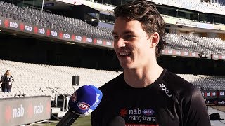 2017 NAB AFL Draft Combine  Luke DaviesUniacke media conference [upl. by Einad]