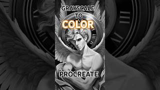 Grayscale to color on Procreate lgbtart digitalart speedart fyp digitalartist speedpaint art [upl. by Dorotea]