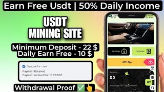 New USDT Site 2024  Best Usdt Investment Website  New Usdt Mining Site  New Usdt Earning Website [upl. by Nnylrats]