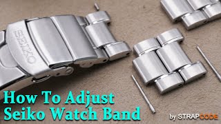 How to Shorten and Adjust Your Seiko Watch Band  Demo  Seiko King Turtle strapcode seikoprospex [upl. by Hamlani]