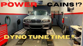 Dyno Tune results Horsepower gains Haimus Snorkel fitment  e46 M3 build Pt 13 [upl. by Niltak778]