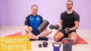 Faszientraining 💪🏼Faszienrollen Balls Igel amp Kettlebells richtig anwenden [upl. by Karlan]