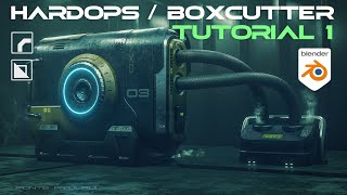 Hard OPS and Boxcutter modeling TUTORIAL in Blender  part 1 [upl. by Ecinrev]