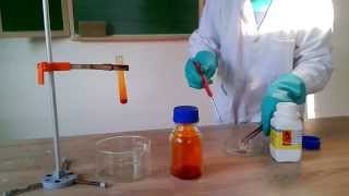 Chemie Experiment 30  Reaktion von Natrium und Brom HD [upl. by Anaeda]