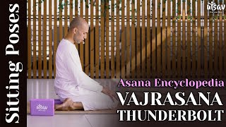 How to do Vajrasana Thunderbolt Pose   Steps amp Benefits  Asana Encyclopedia [upl. by Yellek468]