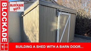 BUILDING A 5X12 SHED with sliding barn door [upl. by Harrad]