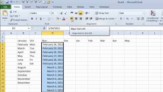 Excel Autofill  how to quickly enter Months Days Dates and Numbers without typing [upl. by Htiek914]