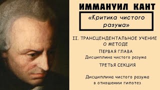 Кант КРИТИКА ЧИСТОГО РАЗУМА  Трансцендентальное учение о методе  Дисциплина чистого разума [upl. by Latsirhc863]