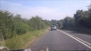 Driving the Fosse Way 10 miles of straight Roman Road by car [upl. by Yekcim835]