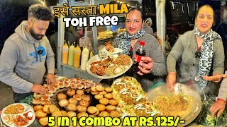 Rs125 Ultimate Combo  Beautiful Couple Selling Ultimate Street Food In Jalandhar [upl. by Latihs508]