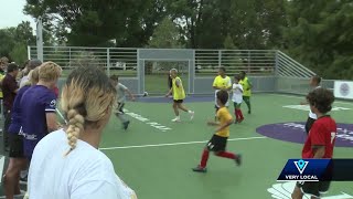 Park Duvalle neighborhood unveils new minipitch aiming to teach kids soccer [upl. by Wit393]