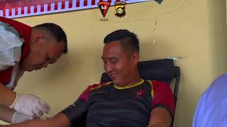 DONOR DARAH  Satuan Brimob Polda Sumsel [upl. by Anayhd]