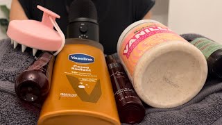 Spa haul ASMR  Gentle whispers tapping lid spraying and soft texture sounds [upl. by Aihgn310]