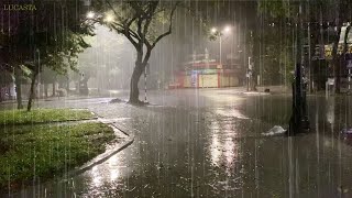 Stop Thinking amp Fall Asleep with Heavy Rain and Thunderstorm Sounds  Night Rain Sounds for Sleeping [upl. by Itsud433]