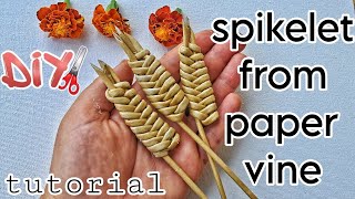 DIY spikelet from paper vine tutorial korb selber flechten papervine rattan diy diycrafts [upl. by Ot]