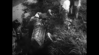 Tragic 1946 Open Wheel Crash Newsreel Speed King Killed in Race Crash [upl. by Winslow]