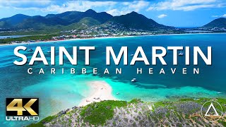 SAINT MARTIN  SINT MAARTEN IN 4K DRONE FOOTAGE ULTRA HD  Beautiful Island Landscapes Footage UHD [upl. by Hamford479]