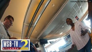 Wild raw video Security confronts woman who boarded Delta flight without ticket or ID [upl. by Nnasor]