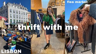 thrift with me in LISBON Insane Flea market amp vintage stores Feira da ladra [upl. by Kilby]