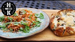 Sun dried tomato pesto spaghetti with tear amp share garlic cheese sourdough Ad [upl. by Oruntha]