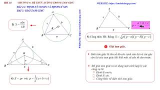 Bài 231 Định lí cosin Định lí Sin và Giải Tam Giác Luyện Tập Dạng 1 [upl. by Olson]