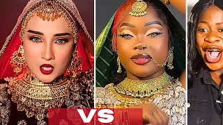 Transition Battle 🔥  White Vs Black  Asoka India Bridal Makeup TikTok Challenge Edition🔥 [upl. by Sudnor379]