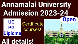 Annamalai university admission 202324 in tamilannamalai university latest news in tamil [upl. by Buddie]