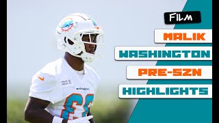 FILM  A LOOK AT MIAMI DOLPHINS ROOKIE WR MALIK WASHINGTON  2024 NFL PRESEASON  ALL22 [upl. by Annert]