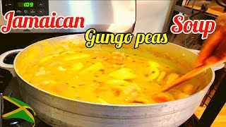 Jamaican gungo soup with pig tailampchicken foot recipe [upl. by Eugene]