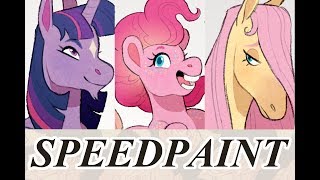 MLP Mane 6 SPEEDPAINT [upl. by Aicel287]