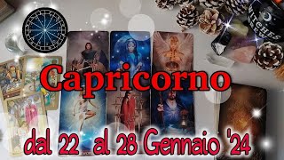 Capricorno dal 22 al 28 Gennaio 2024 🎠🪐 tarocchi oroscopo astrologia [upl. by Bobbe]